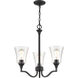 Caily 3 Light 21 inch Matte Black Chandelier Ceiling Light
